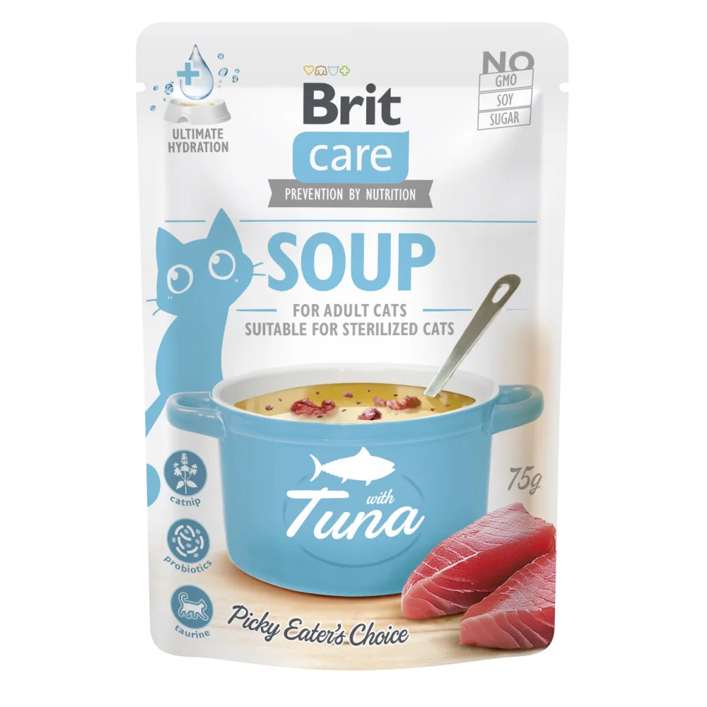 Корм вологий Brit Care Soup Tuna для котів суп з тунцем 75 г