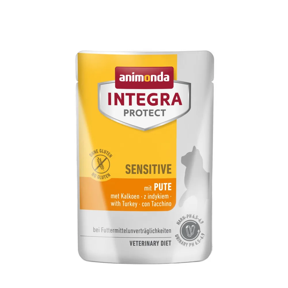 Корм ветеринарний вологий Integra Protect Sensitive with Turkey для котів з харчовою непереносимістю з індичкою пауч 85г