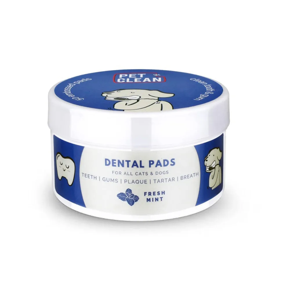 Серветки вологі Pet Clean PET DENTAL WIPES для гігієни та чистки зубів тварин 50шт