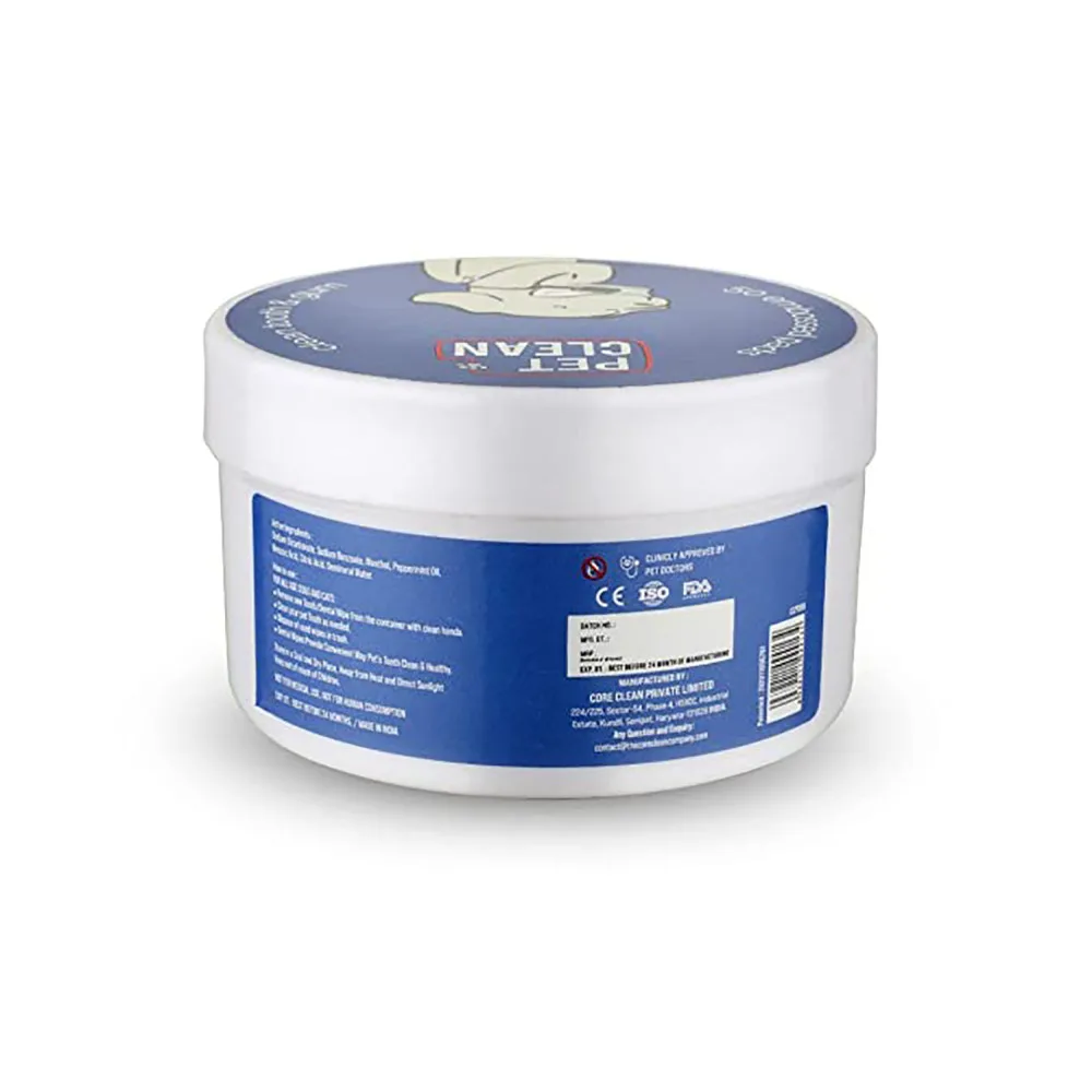 Серветки вологі Pet Clean PET DENTAL WIPES для гігієни та чистки зубів тварин 50шт — фото 2