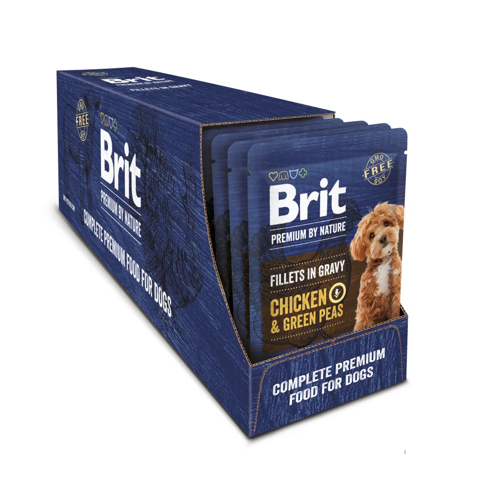 Корм вологий Brit Premium Fillets in Gravy Chicken & Green Peas для собак малих порід філе в соусі курка і зелений горошок 8 — фото 3