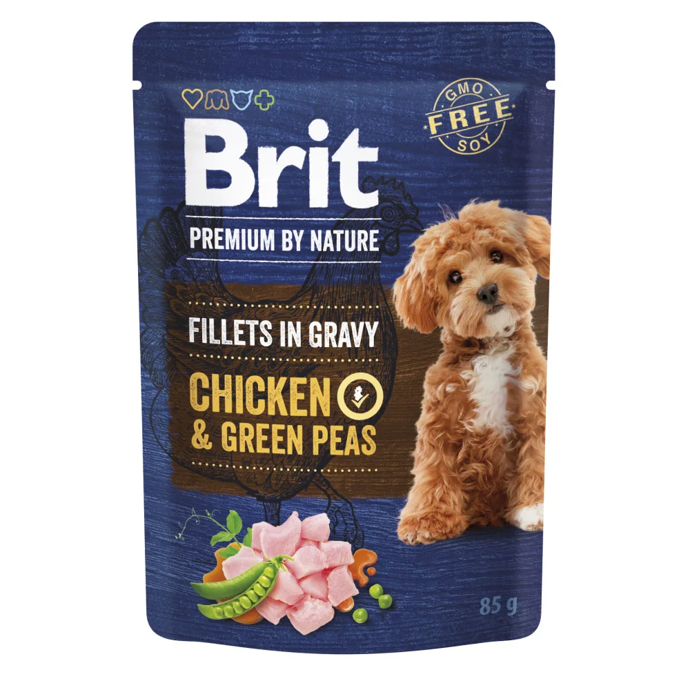 Корм вологий Brit Premium Fillets in Gravy Multipack для собак малих порід філе в соусі Мультипак 12 штх85 г — фото 2
