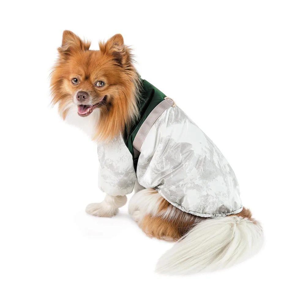 Куртка для собак Bony Pet Fashion, XS білий, зелений — фото 2