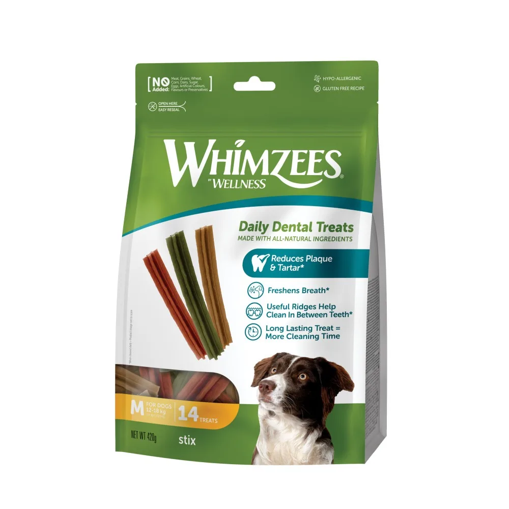 Ласощі Whimzees Stix д/собак у формі паличок M 14 шт