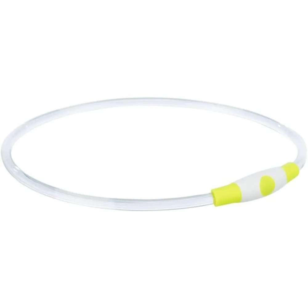 Нашийник Trixie Flash Light Ring USB для собак мигаючий силіконовий зелений розмір L–XL 65 см/8 мм