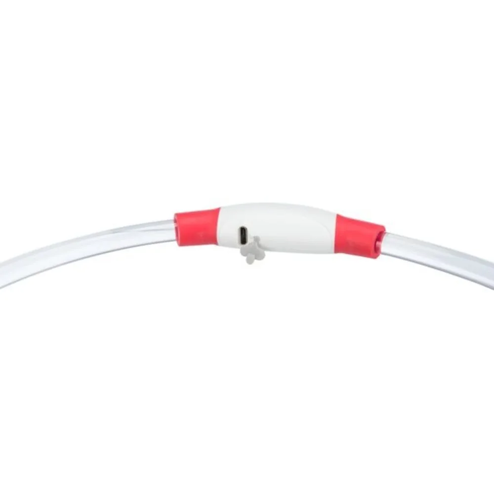 Нашийник Trixie Flash Light Ring USB для собак мигаючий силіконовий червоний розмір S–M 40 см/8 мм — фото 3