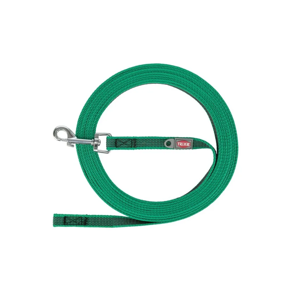 Повідець Trixie Tracking leash для собак прогумований S-M 5 м 15 мм зелений