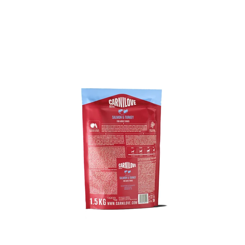 Корм сухий Carnilove Active Salmon & Turkey для cобак лосось та індичка 1,5 кг — фото 2