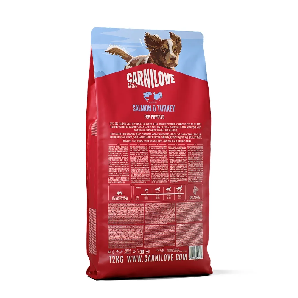 Корм сухий Carnilove Active Salmon & Turkey Puppy для цуценят лосось та індичка 12 кг — фото 2