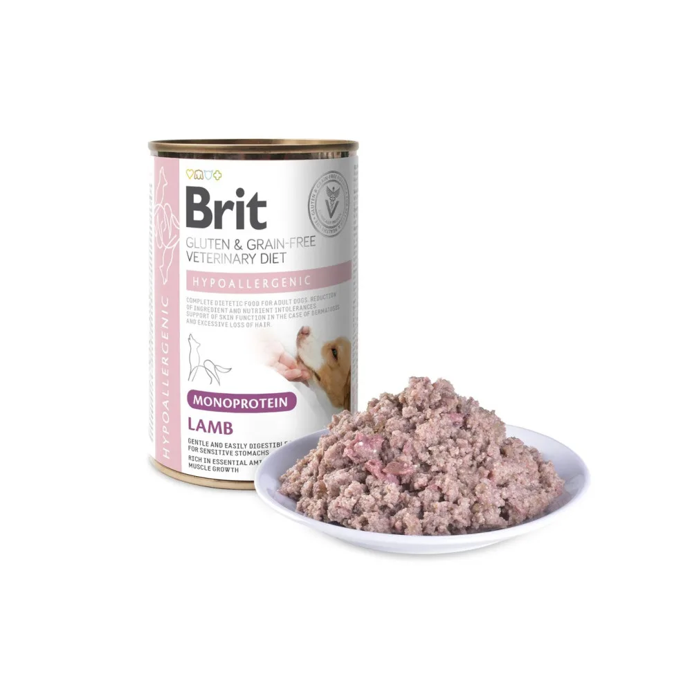 Корм вологий Brit VetDiet Hypoallergenic Lamb для собак із харчовою алергією з ягням 400 г — фото 2