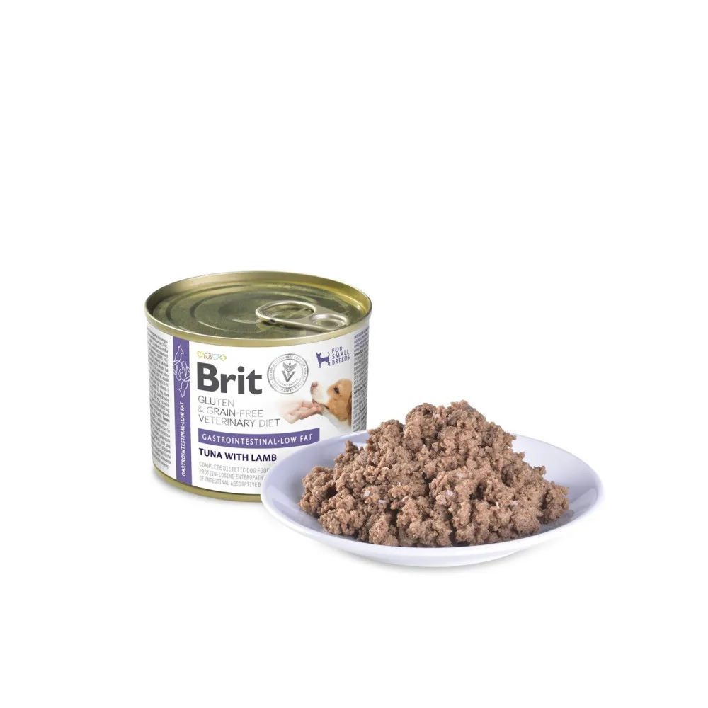 Корм вологий Brit VetDiet Gastrointestinal-Low Fat для собак при проблемах з травленням з обмеженим вмістом жиру з тунцем і — фото 2