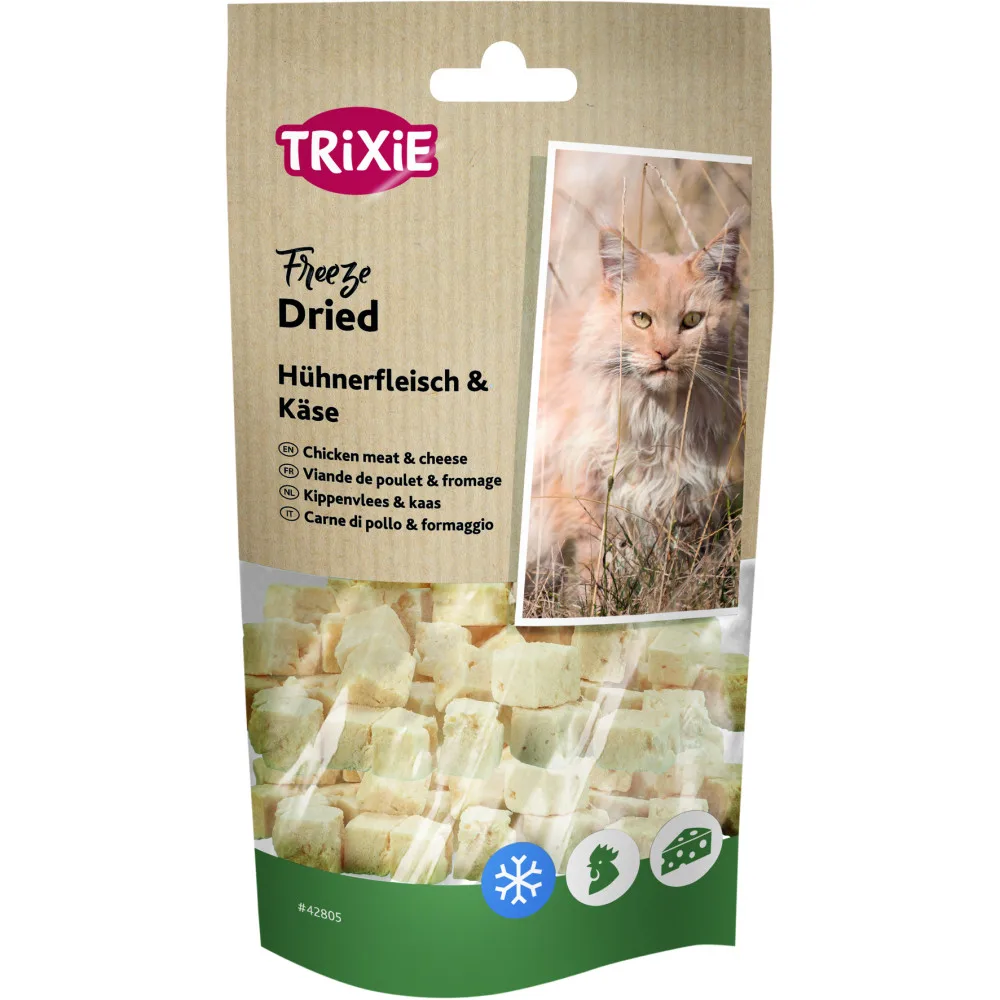 Ласощі Trixie Freeze Dried Chicken and Cheese для котів Сублімоване куряче філе з сиром, 25 г