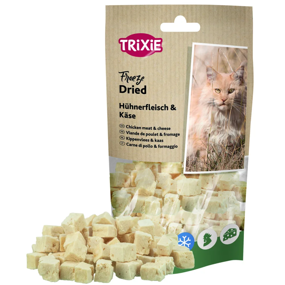 Ласощі Trixie Freeze Dried Chicken and Cheese для котів Сублімоване куряче філе з сиром, 25 г — фото 4