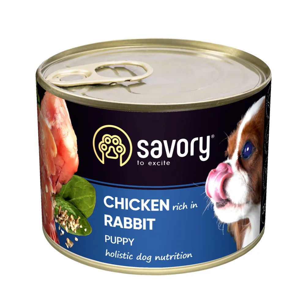 НАБОР Savory Dog All breeds Puppy с кроликом k 200g/6 шт