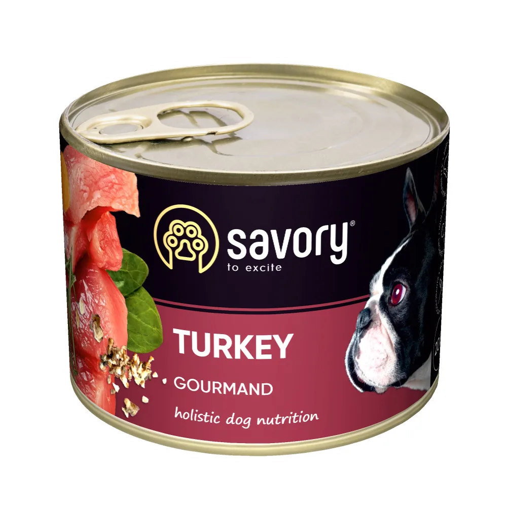 НАБОР Savory Dog Gourmand индейка k 200g/6 шт