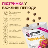 LK Baits Pet Nutrigo Worm-Ex Mini Функціональні ласощі для собак дрібних порід з рослинним комплексом для кишківника (Ø 15 мм), 75 г — фото 4