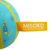 MISOKO Іграшка для собак, м’яч надувний, у формі баскетбольного м’яча, блакитний, 15 см — фото 2