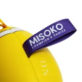 MISOKO іграшка для собак, м’яч надувний, у формі м’яча для регбі, фіолетовий з жовтим, 41 см — фото 2