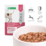 Nature’s Protection Adult Skin&Coat Chicken with Salmon Вологий корм для собак для здорової шкіри та шерсті з куркою і лососем, 100 г — фото 3