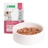 Nature’s Protection Adult Skin&Coat Chicken with Salmon Вологий корм для собак для здорової шкіри та шерсті з куркою і лососем, 100 г — фото 4