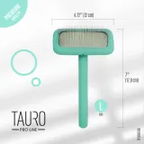 Tauro Pro Line Щітка дерев’яна прямокутна, зубці 11 мм, м’ятна, L, 12 х 17 см — фото 3