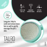 Tauro Pro Line Щітка дерев’яна кругла, зубці 11 мм, м’ятна, M, 9 х 19 см — фото 4