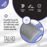 Tauro Pro Line Щітка пластикова, зубчики 20 мм, тонкі, фіолетова, 6,5 х 10,5 см — фото 4