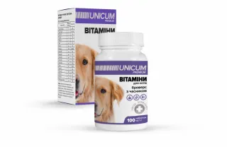 Вітаміни UNICUM premium для собак Бреверс з часником 100 табл., 100г
