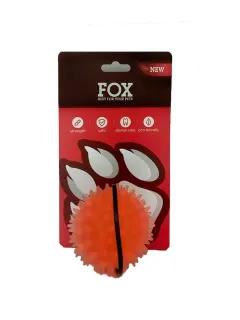 Іграшка для собак ТМ «FOX» «М’яч із шипами» помаранчевий, 7,5 см (із запахом ванілі)