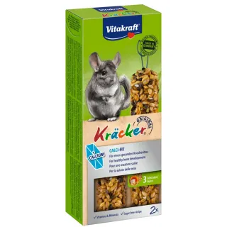 Ласощі Vitakraft Kracker Original Calci Fit крекер для декоративних гризунів і шиншил з кальцієм 2 шт/уп