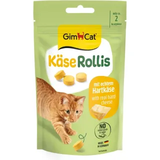 Ласощі GimCat Kase Rollis для котів таблетки з комплексом вітамінів сирні 40 г