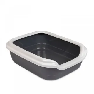 Туалет Природа Comfort L для котів сірий 49х39х15 см