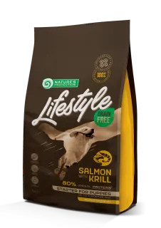 Nature’s Protection Lifestyle Grain Free Salmon with Krill Puppies All Breeds Сухий беззерновий корм для цуценят усіх порід з лососем та крилем, 1,5 кг