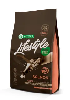 Nature’s Protection Lifestyle Growing Salmon Сухий беззерновий корм для кошенят з лососем, 1,5 кг