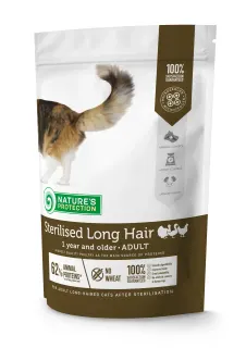 Nature’s Protection Sterilised Long Hair Сухий корм для дорослих довгошерстих стерилізованих котів, 400 г