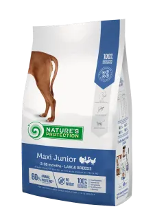 Nature’s Protection Maxi Junior Large Breeds Сухий корм для цуценят великих порід з м’ясом птиці, 4 кг