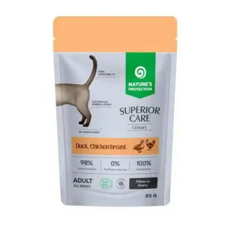 Nature’s Protection Superior Care Urinary Grain Free Adult Cats with Duck, Chicken Breast and Cranberries Вологий корм для котів для підтримки сечовидільної системи з качкою, куркою і журавлиною, 85 г