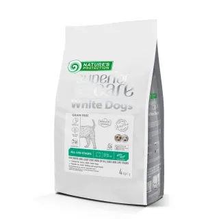 Nature’s Protection Superior Care White Dogs Grain Free Insect All Sizes&Life Stages Сухий беззерновий корм для собак усіх розмірів і стадій життя з протеїном комах, 4 кг