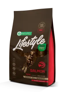 Nature’s Protection Lifestyle Grain Free Salmon Adult All Breeds Сухий беззерновий корм для собак усіх порід з лососем, 1,5 кг
