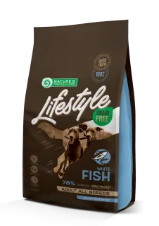 Nature’s Protection Lifestyle Grain Free White fish Adult All Breeds Сухий беззерновий корм для собак усіх порід з білою рибою, 1,5 кг