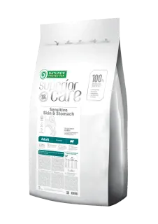 Nature’s Protection Superior Care Sensitive Skin&Stomach Adult All Breeds Сухий корм для дорослих собак усіх порід із чутливим травленням з ягням, 10 кг