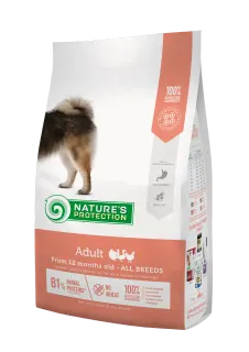 Nature’s Protection Adult All Breeds Сухий корм для дорослих собак усіх порід з м’ясом птиці, 4 кг