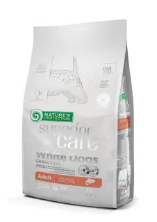 Nature’s Protection Superior Care White Dogs Grain Free Salmon Adult Small Breeds Сухий беззерновий корм для дорослих собак малих порід з лососем, 10 кг