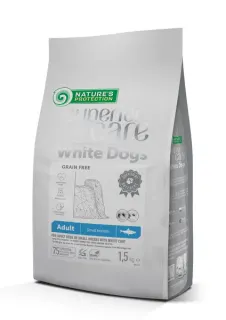 Nature’s Protection Superior Care White Dogs Grain Free Herring Adult Small Сухий беззерновий корм для дорослих собак малих порід з оселедцем, 1,5 кг