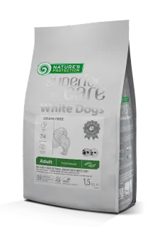 Nature’s Protection Superior Care White Dogs Grain Free Insect Adult Small Breeds Сухий беззерновий корм для дорослих собак малих порід з протеїном комах, 1,5 кг