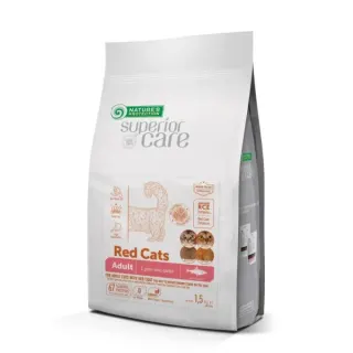 Nature’s Protection Superior Care Red Cats Grain Free Herring Сухий беззерновий корм для дорослих котів із рудим і коричневим забарвленням з оселедцем, 1,5 кг