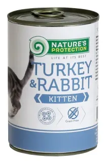 Nature’s Protection Kitten Turkey & Rabbit Вологий корм для кошенят з індичкою і кроликом, 400 г