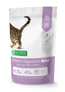 Nature’s Protection Sensitive Digestion Сухий корм для дорослих котів з чутливим травленням, 400 г