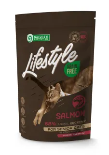 Nature’s Protection Lifestyle Senior Salmon Сухий беззерновий корм для літніх котів з лососем, 400 г