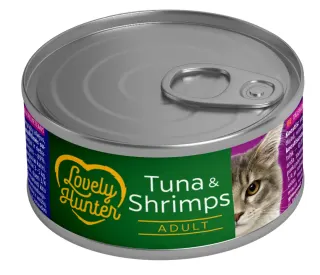 Lovely Hunter Adult cats Tuna & Shrimp Вологий корм для дорослих котів з тунцем і креветками, 85 г